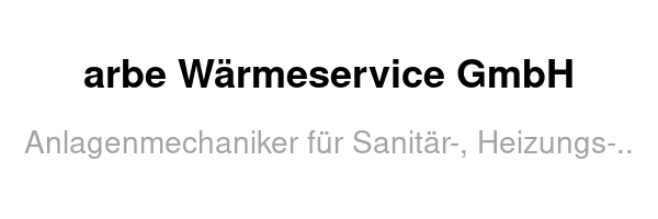 arbe Wärmeservice GmbH