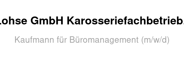 Lohse GmbH Karosseriefachbetrieb - Auto- lackiererei /