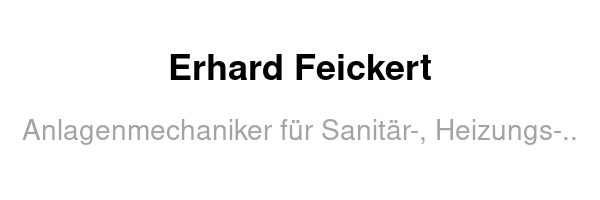 Erhard Feickert /