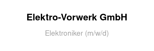 Elektro-Vorwerk GmbH