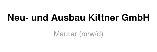 Neu- und Ausbau Kittner GmbH