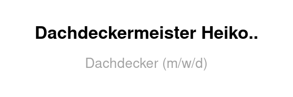 Dachdeckermeister Heiko Trogisch GmbH