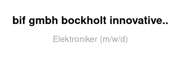 bif gmbh bockholt innovative fördertechnik /