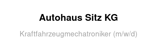 Autohaus Sitz KG /