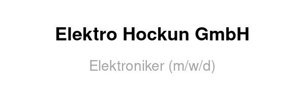 Elektro Hockun GmbH