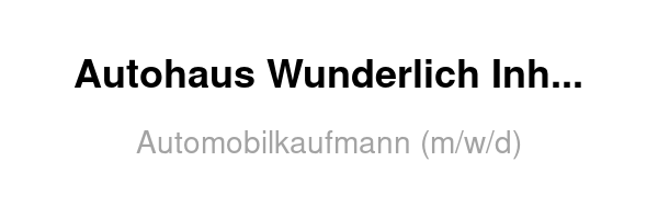 Autohaus Wunderlich Inh. Angela Wunderlich e.K. /