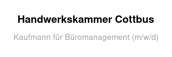 Kaufmann für Büromanagement (m/w/d)