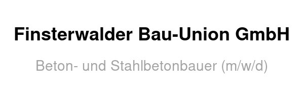 Finsterwalder Bau-Union GmbH /