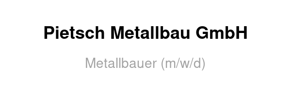 Pietsch Metallbau GmbH