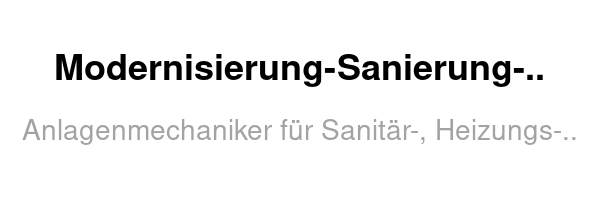 Modernisierung-Sanierung- Ausbau GmbH /