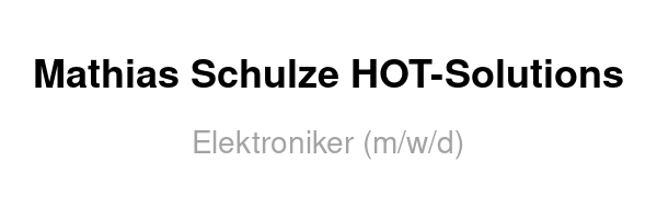 Mathias Schulze HOT-Solutions /