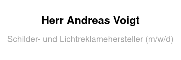 Herr Andreas Voigt /