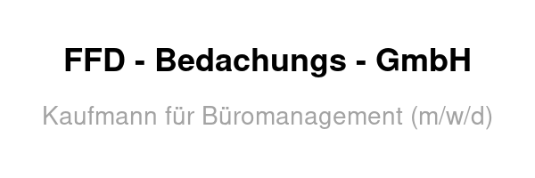 FFD - Bedachungs - GmbH