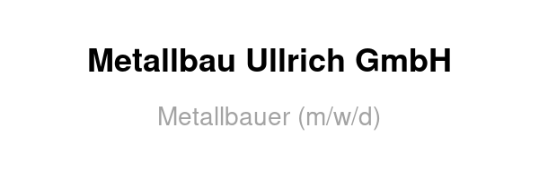 Metallbau Ullrich GmbH /