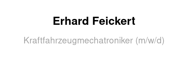 Erhard Feickert /