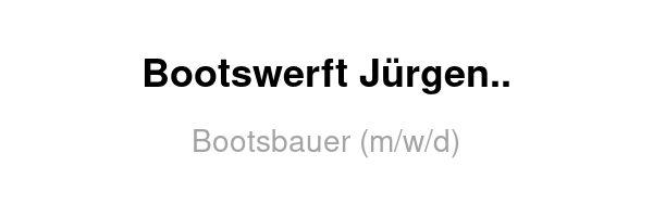 Bootsbauer (m/w/d)