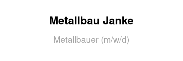 Metallbau Janke /
