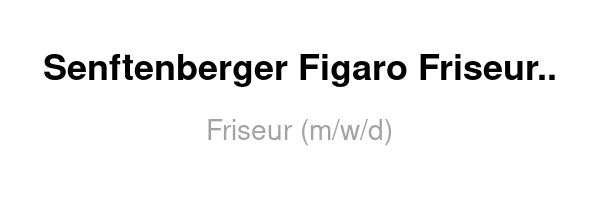 Senftenberger Figaro Friseur & Kosmetik Gesellschaft mit