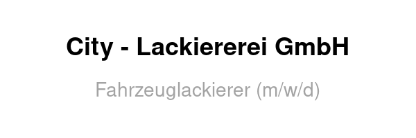 City - Lackiererei GmbH