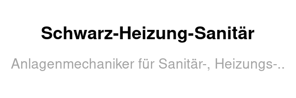 Schwarz-Heizung-Sanitär /