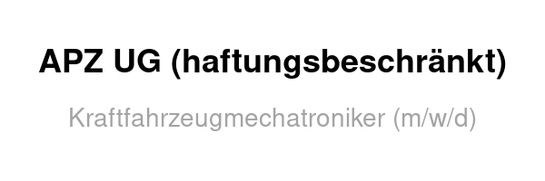 Kraftfahrzeugmechatroniker (m/w/d)