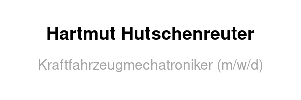 Hartmut Hutschenreuter /