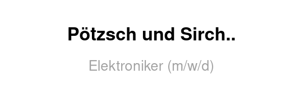 Pötzsch und Sirch Haustechnik GmbH /