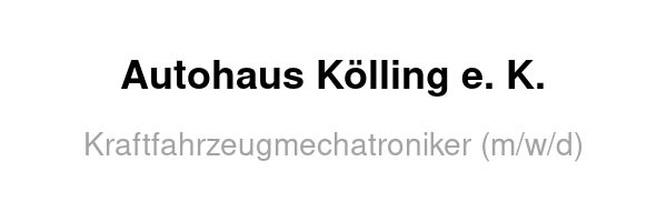 Autohaus Kölling e. K. /