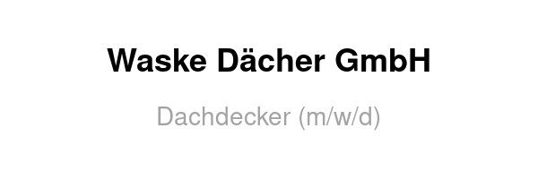 Waske Dächer GmbH