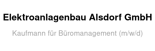 Elektroanlagenbau Alsdorf GmbH /