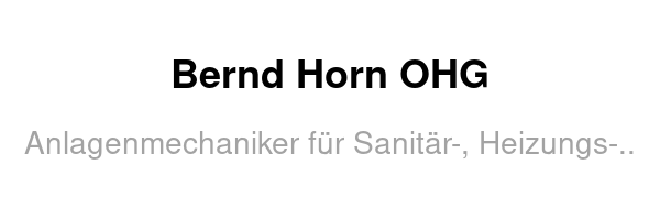 Bernd Horn OHG /