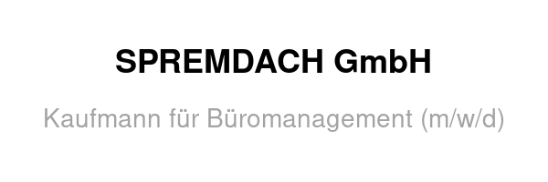 SPREMDACH GmbH /