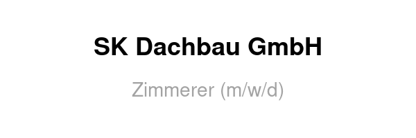 Zimmerer (m/w/d)