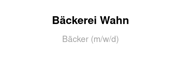 Bäckerei Wahn