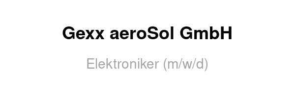 Gexx aeroSol GmbH /