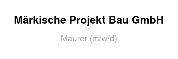 Märkische Projekt Bau GmbH