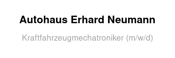 Autohaus Erhard Neumann /