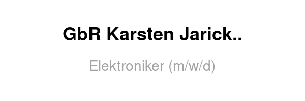 GbR Karsten Jarick und Mario Jarick /