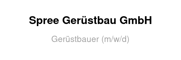 Spree Gerüstbau GmbH /