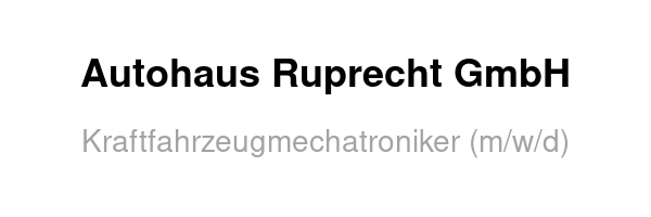Autohaus Ruprecht GmbH /