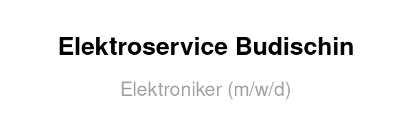 Elektroservice Budischin /