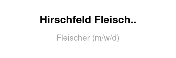 Fleischer (m/w/d)