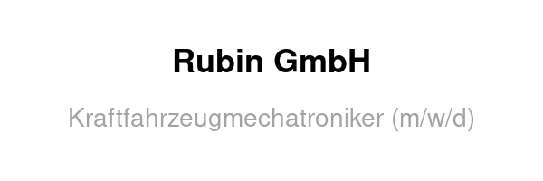 Rubin GmbH /
