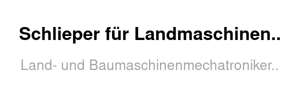 Schlieper für Landmaschinen GmbH /