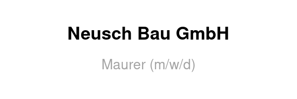 Neusch Bau GmbH /