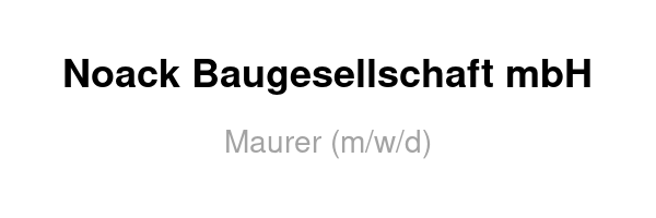 Maurer (m/w/d)