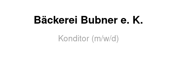 Bäckerei Bubner e. K.