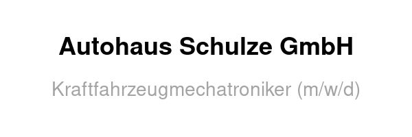 Autohaus Schulze GmbH /