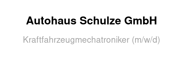 Autohaus Schulze GmbH