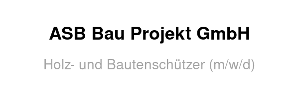 ASB Bau Projekt GmbH /